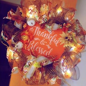Fall mesh wreath